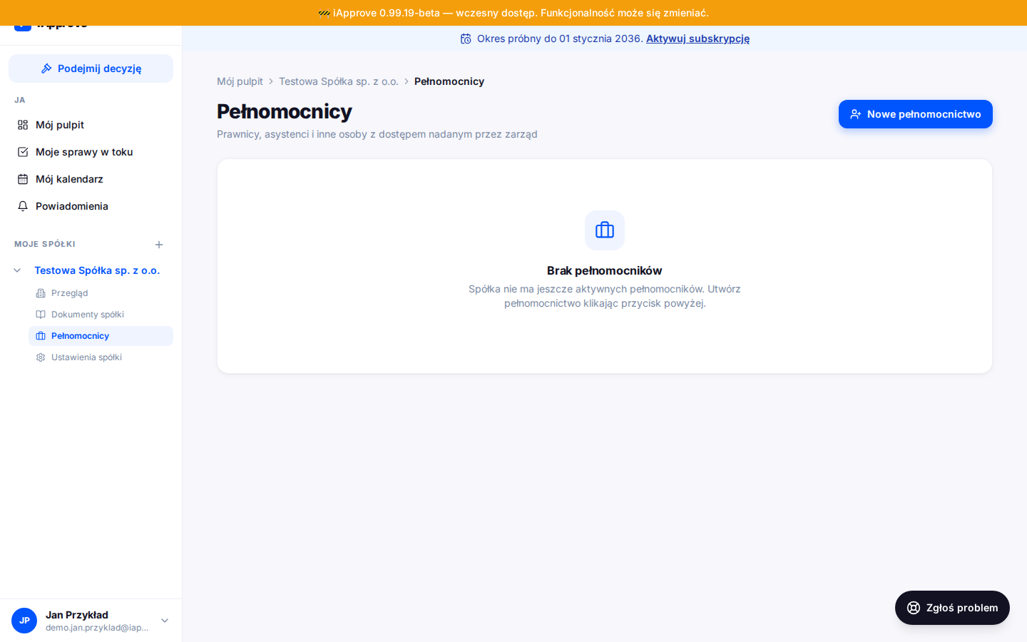 Pełnomocnicy i dostęp